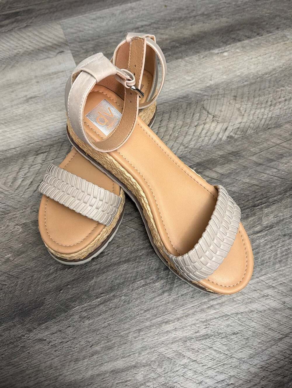 DV Dolce Vita Blayke Woven Ankle Strap Flatform Espadrille Sandals